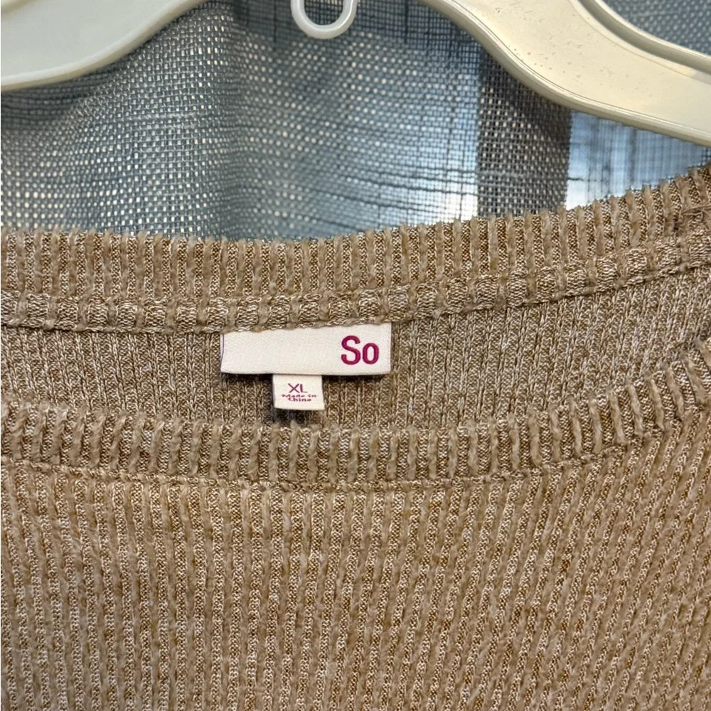 SO Tan Knit Sweater- lightweight
